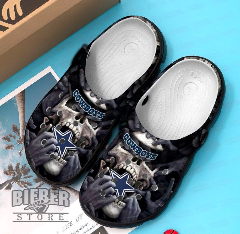 Dallas Cowboys Skull Crocs Clog Shoes