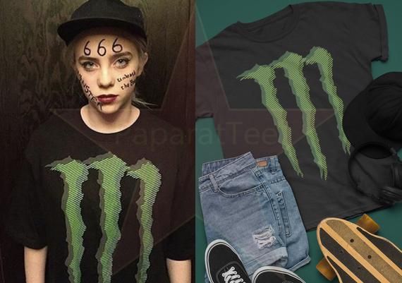 Monster Energy Shirt Billie Eilish Concert Tour Outfit Billie Eilish Monster Gift Ides Billie Eilish Fans And Indie Rock Lovers Shirt