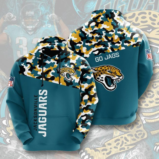 Jacksonville Jaguars Football Camo 37 Unisex 3D Hoodie Gift For Fans