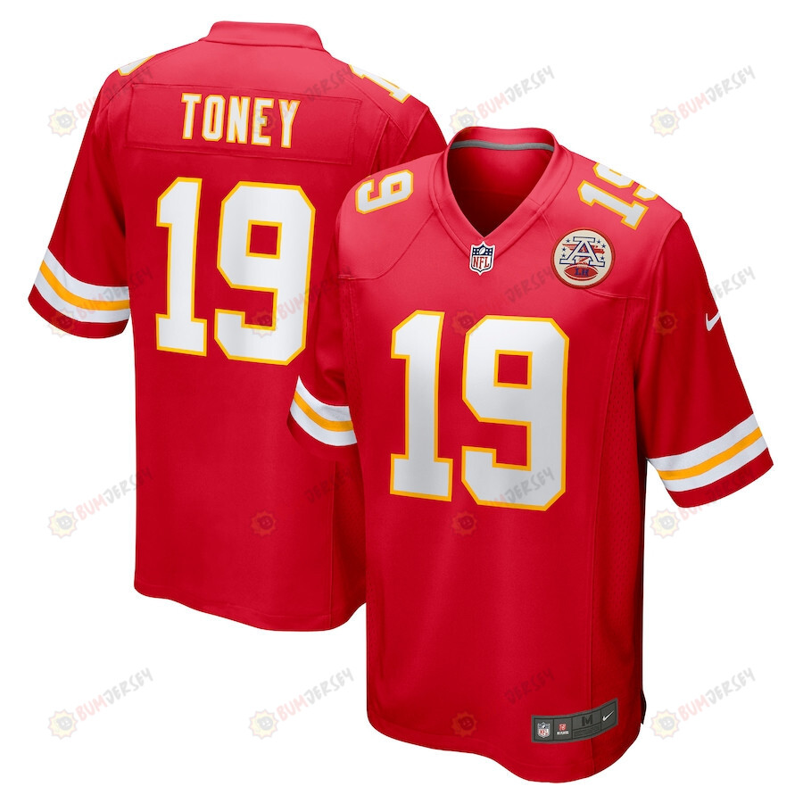 Kadarius Toney 19 Kansas City Chiefs Game Men Jersey – Red