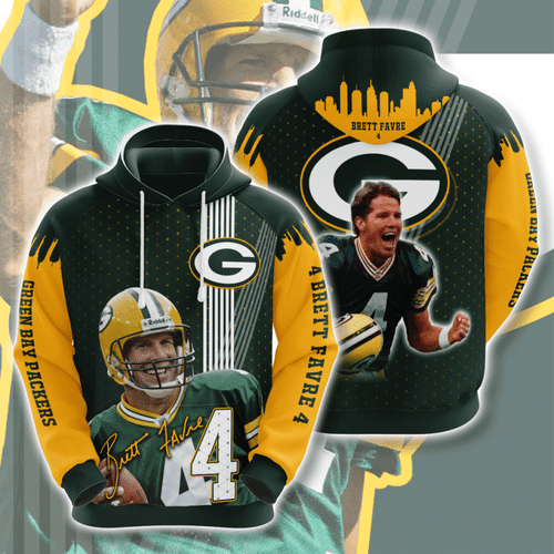 Green Bay Packers Brett Favre 27 Unisex 3D Hoodie Gift For Fans