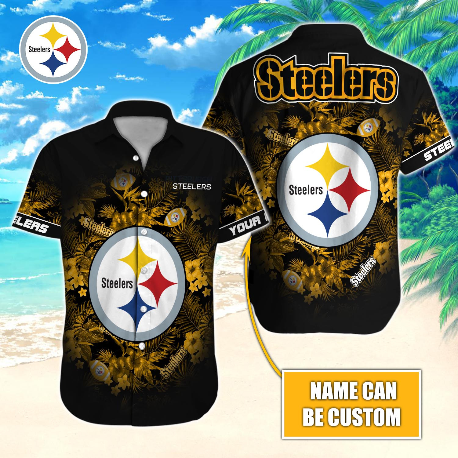 Pittsburgh Steelers Nfl-Hawaiian Shirt Custom T-40321