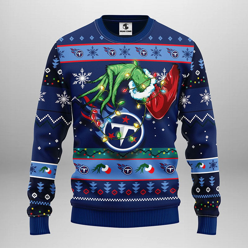 Tennessee Titans Grinch Ugly Christmas Sweater