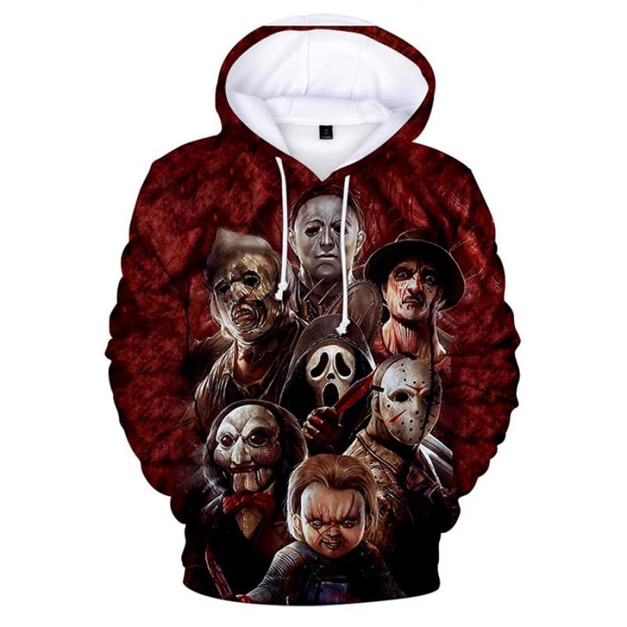 2019 Michael Myers Mask Meet Jason 3D Printed Sweatshirt Halloween Horror Movie Long Sleeve Streetwear Hoodies