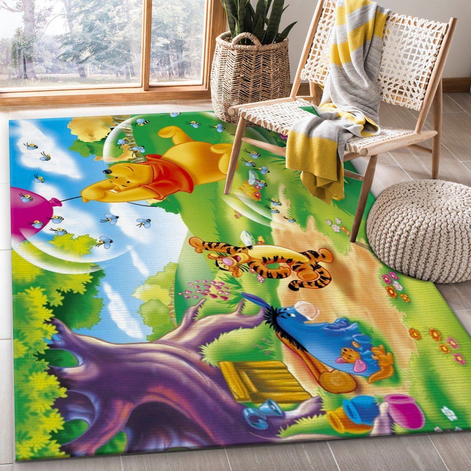 Winnie The Pooh Ver14 Rug Living Room Rug Christmas Gift Decor Area Rug For Living Room Bedroom Rug Home Decor