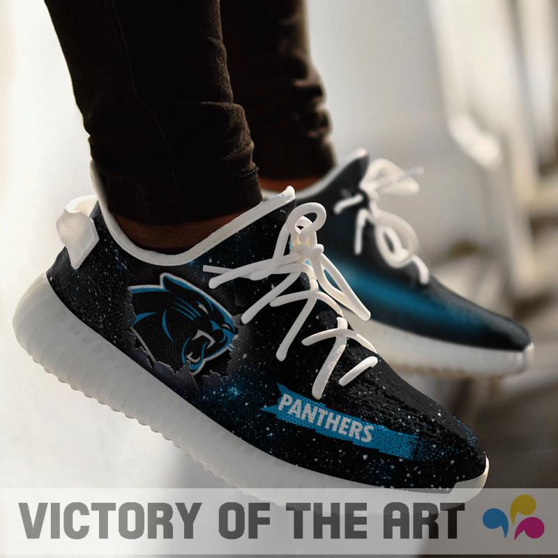 Art Scratch Mystery Carolina Panthers Shoes Yeezy