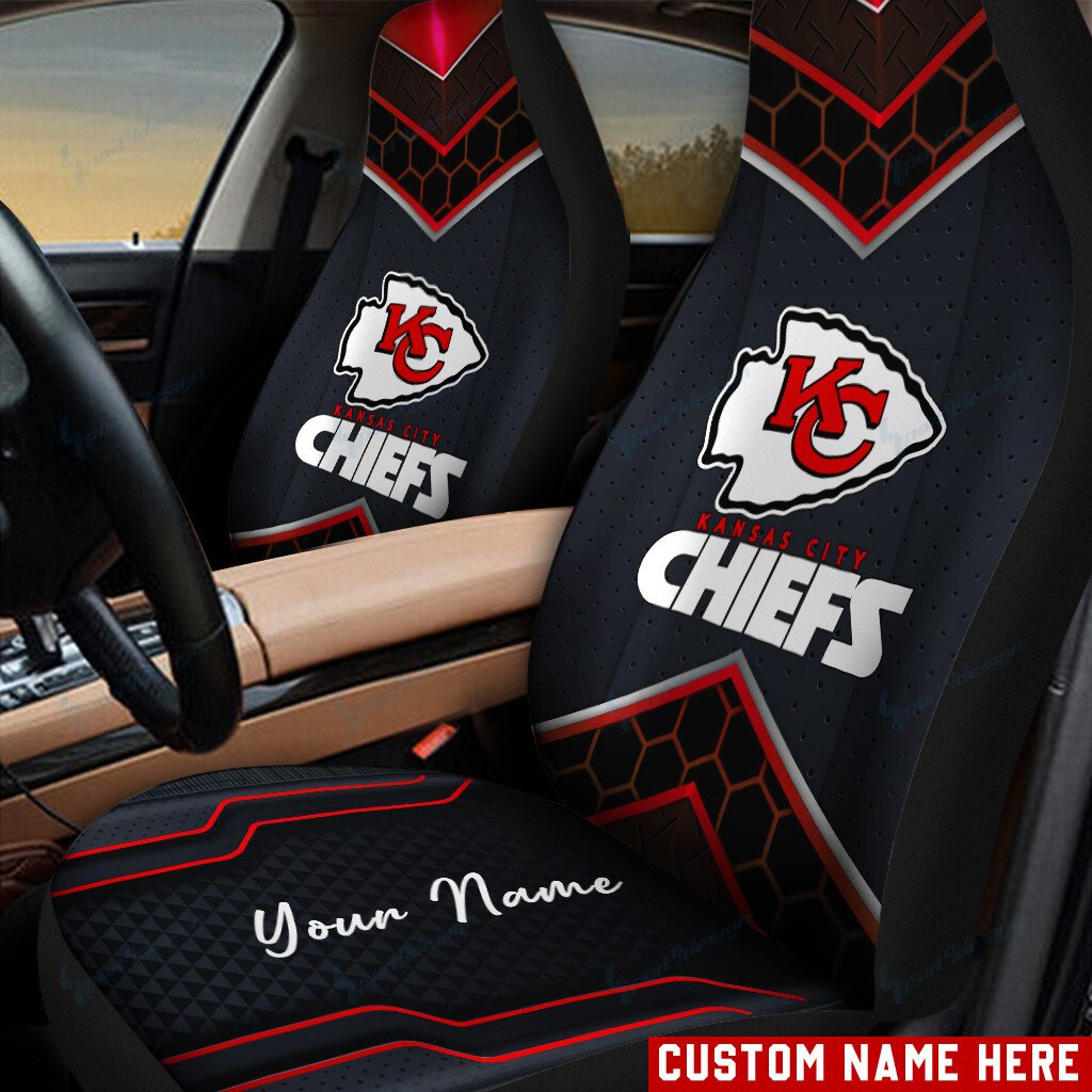 Kansas City Chiefs Personalized Car Seat Covers Bg07