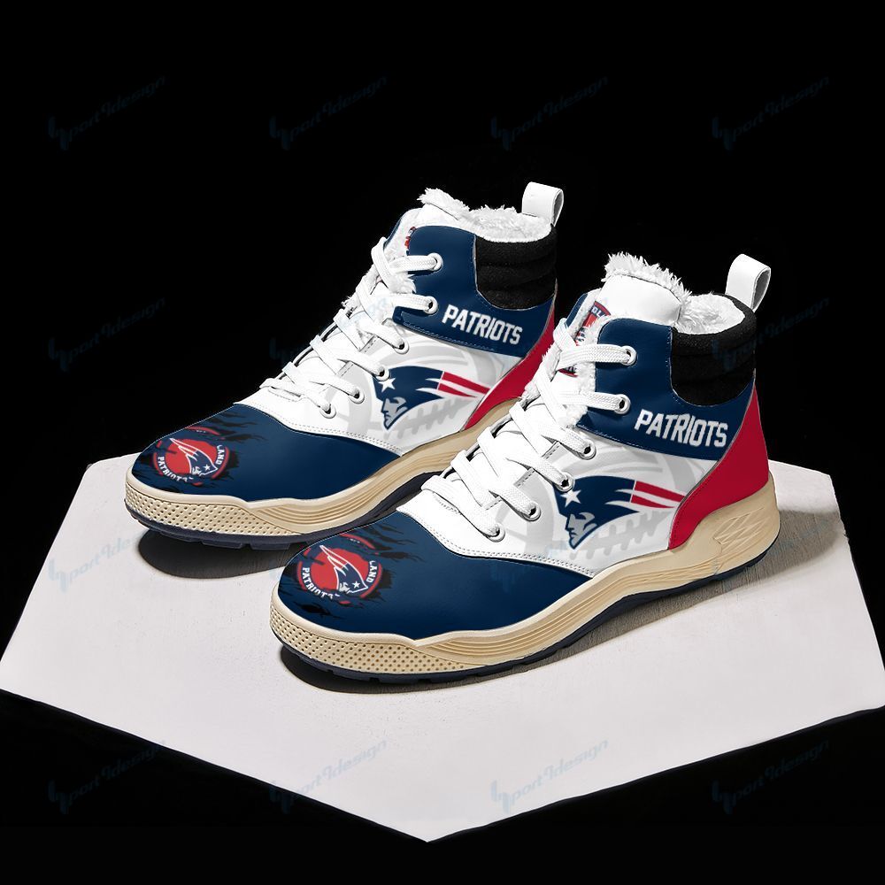 New England Patriots Winter High Top Fashion Sneaker 05