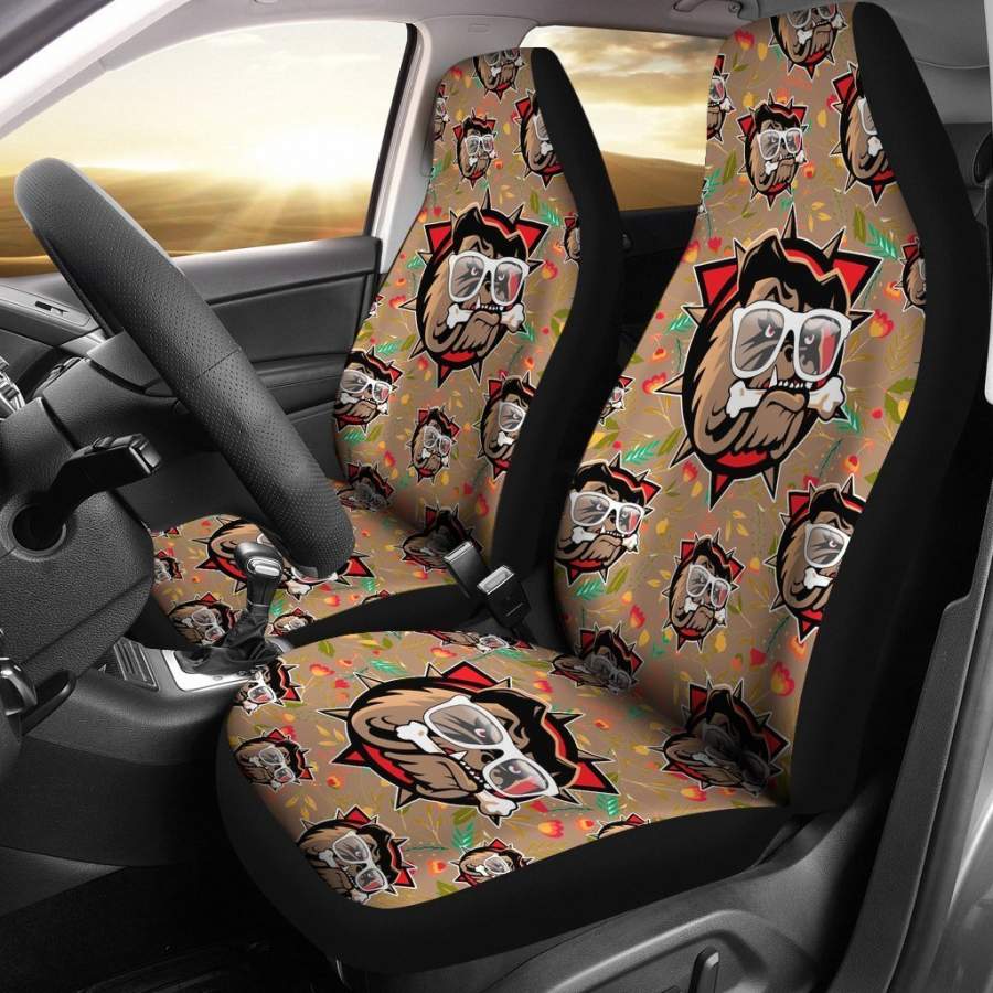 Bulldog Pets Animals Car Seat Covers