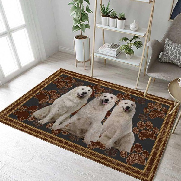 Great Pyrenees Paw Floral Rectangle  &hellip;