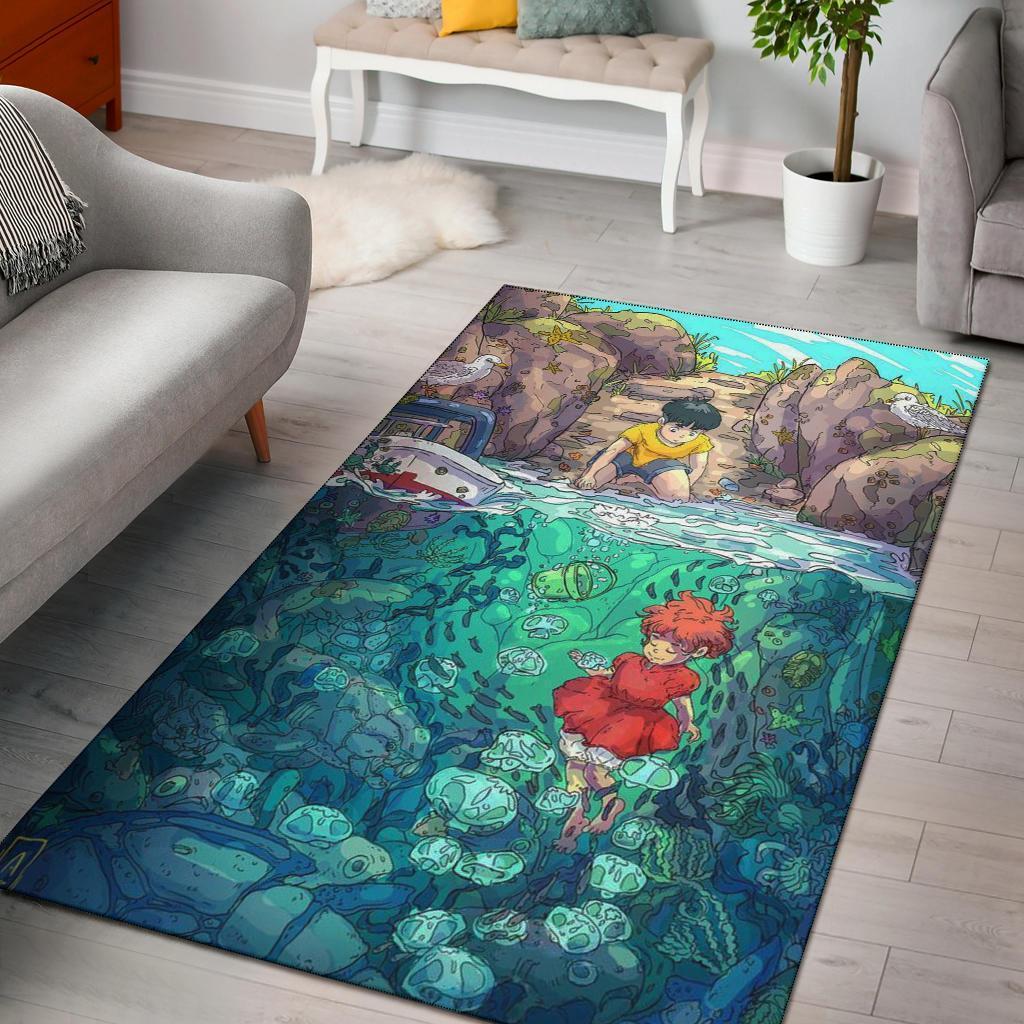 Ponyo Studio Ghibli Area Rug