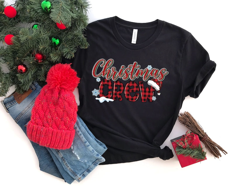 Christmas Crew Shirt, Merry Christmas Shirt, Christmas Teacher Shirt, Matching Christmas Shirts, Family Christmas Shirts - Onlytee Christmas Gift