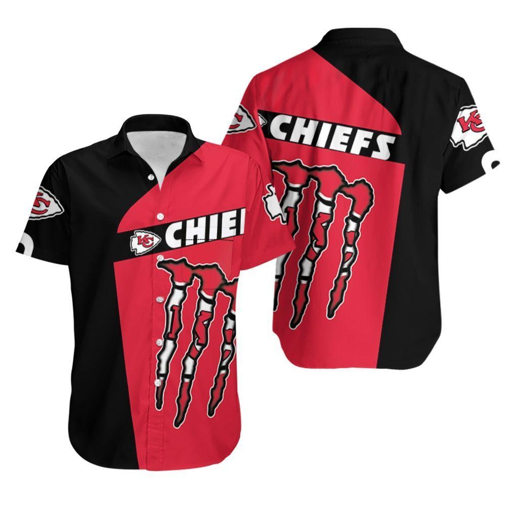 Beach Shirt Monster Energy Kansas City Chiefs Hawaiian Shirt