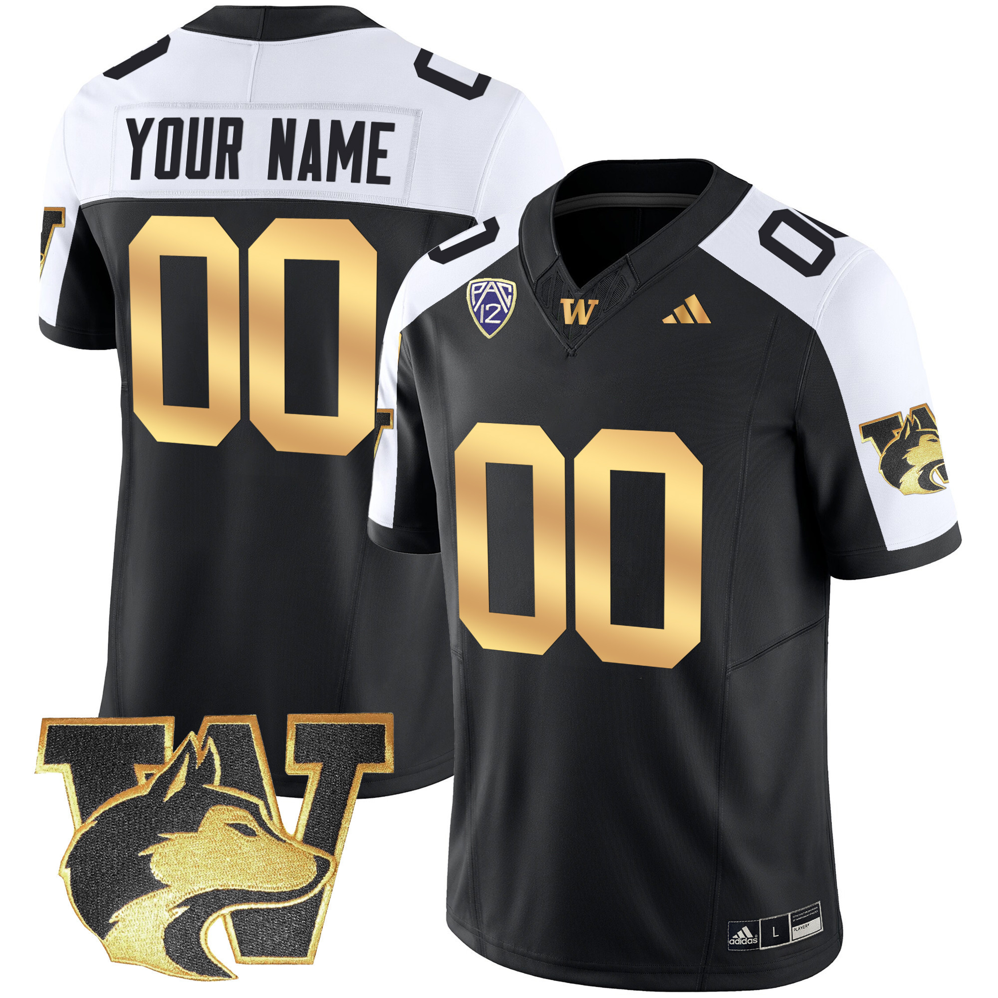 Washington Huskies 2023 Vapor Limited Custom Jersey V2 – All Stitched