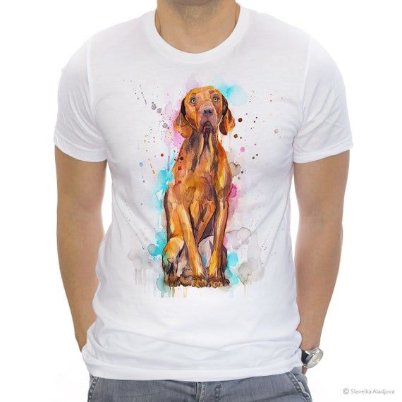 Vizsla T Shirt Unisex T Shirt Ring Spun Cotton 100 Watercolor Print T Shirt T Shirt Art T Shirt Animal Xs S M L Xl Xxl