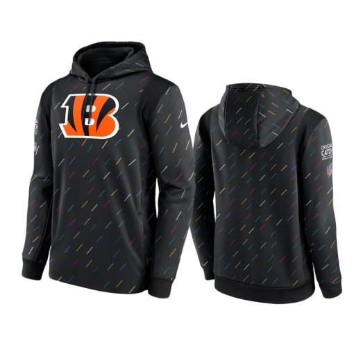 Cincinnati Bengals Charcoal Therma Pullover 2021 Crucial Catch Hoodie