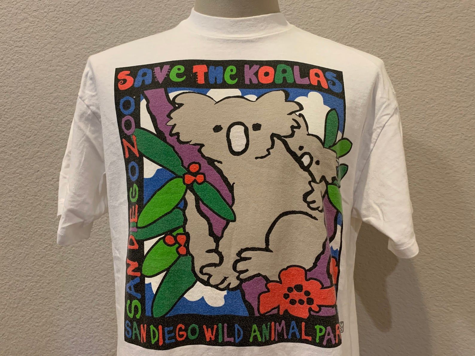 Vintage 90’s Save The Koalas San Diego Zoo Wild Animal Park T Shirt L