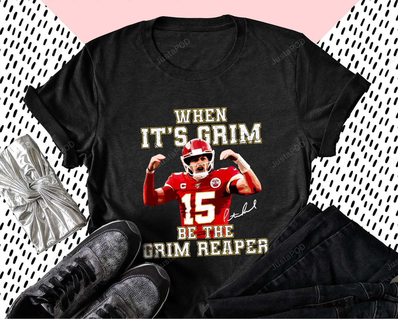 Patrick Mahomes Shirt, When It’S Grim Be The Grim Reaper Shirt, Kansas City Shirt, Kc Chiefs Grim Shirt, Hold My Beer Shirt, Kansas City Chiefs Shirt