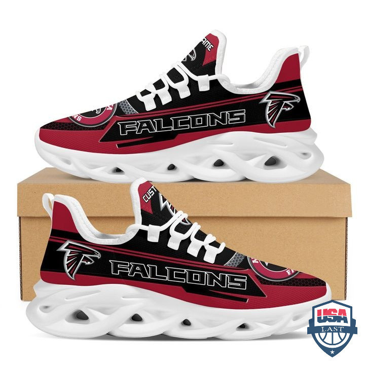 Atlanta Falcons Geometric Pattern Custom Name Max Soul Shoes 23