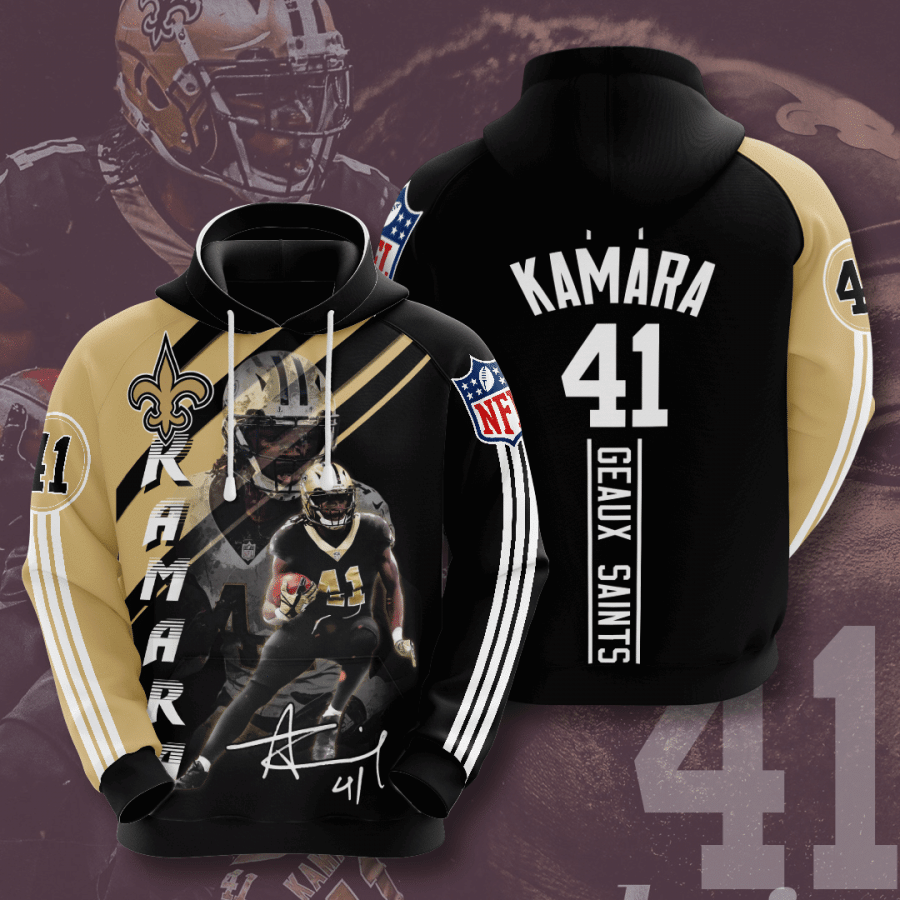 New Orleans Saints Alvin Kamara 95 Unisex 3D Hoodie Gift For Fans
