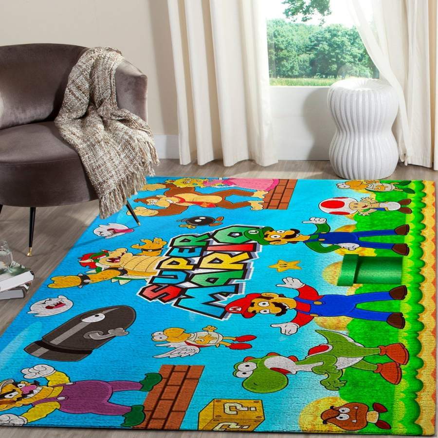 Super Mario Area Rug Nintendo Video Game GFD 1912063