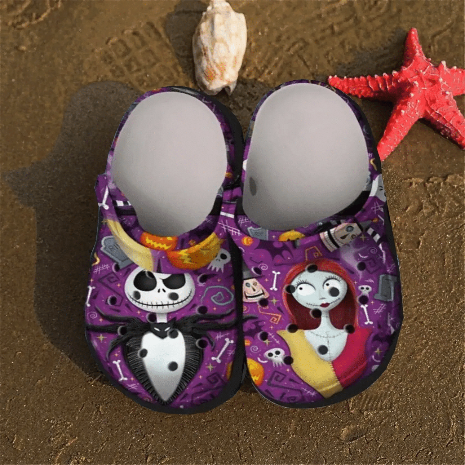 The Nightmare Before Christmas Crocss Crocband Clog Comfortable Water Shoes In Purple