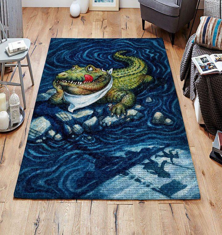 Alligator Area Rug / Animal Print Floor Decor 190908