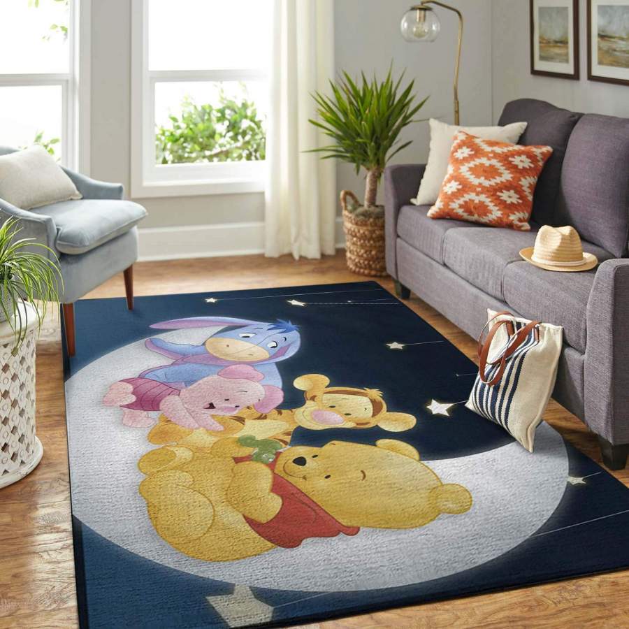 Pooh Area Rugs Living Room Carpet, Christmas Gift Floor Decor RCDD81F34435