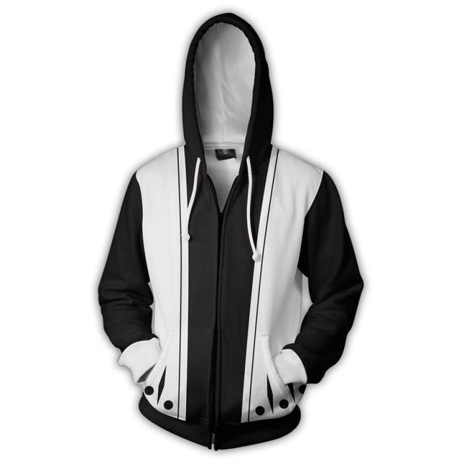 2019 Halloween Bleach Hoodies Bleach 7th Division Zip Up Hoodie