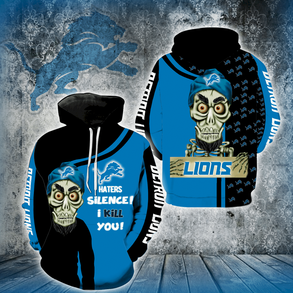 Detroit Lions Skull Full 17 Unisex 3D Hoodie Gift For Fans