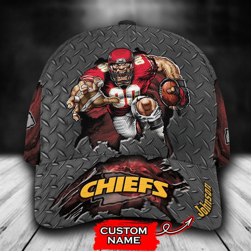 Personalized Kansas City Chiefs Mascot All Over Print 3D Baseball Cap