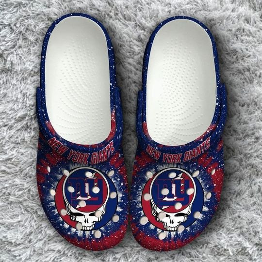 New York Giants Grateful Dead Pattern Crocs Classic Clogs Shoes