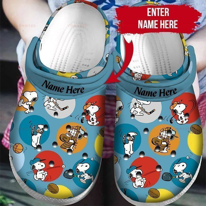 Snoopy Comics Gifts Custom Name Crocss Crocband Clog Comfortable Water Shoes