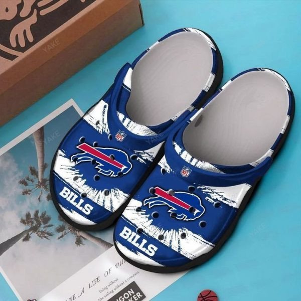 Buffalo Bills In Blue Crocs Crocband Clog Comfortable Water Shoes