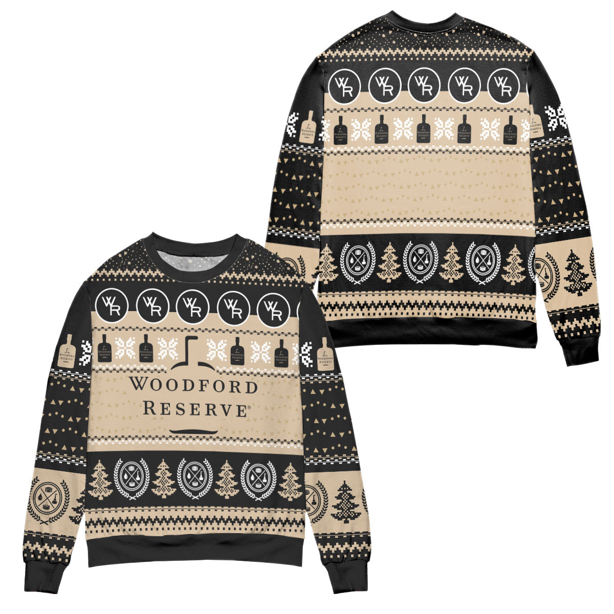 Woodford Reserve Bourbon Whiskey Logo Ugly Christmas Sweater 2023 – All Over Print 3D Sweater