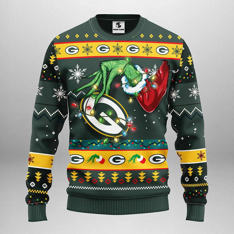 Green Bay Packers Grinch Ugly Christmas Sweater