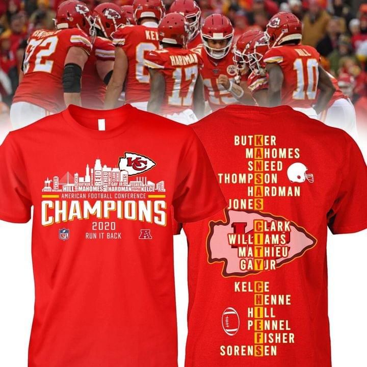 Kansas city chiefs champions 2020 player name for fans Tshirt Hoodie Sweater