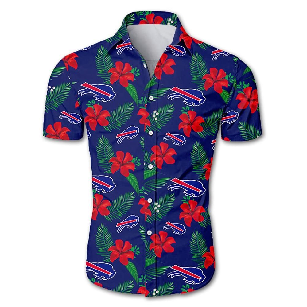 Buffalo Bills Hawaiian Shirt Floral Button Up Slim Fit Body – Nfl