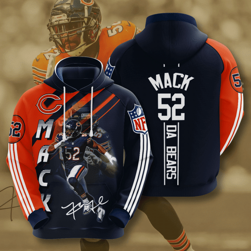 Chicago Bears Khalil Mack 90 Unisex 3D Hoodie Gift For Fans