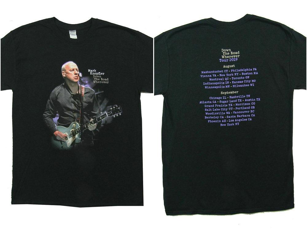 Vintage Mark Knopfler Photo Tour 2019 Mens Black T Shirt