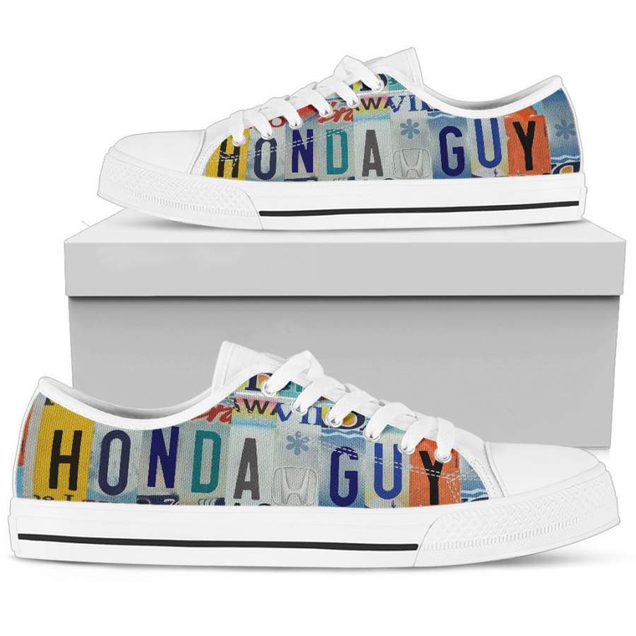 Honda Guy Low Top Shoes License Plate Sneakers For Men