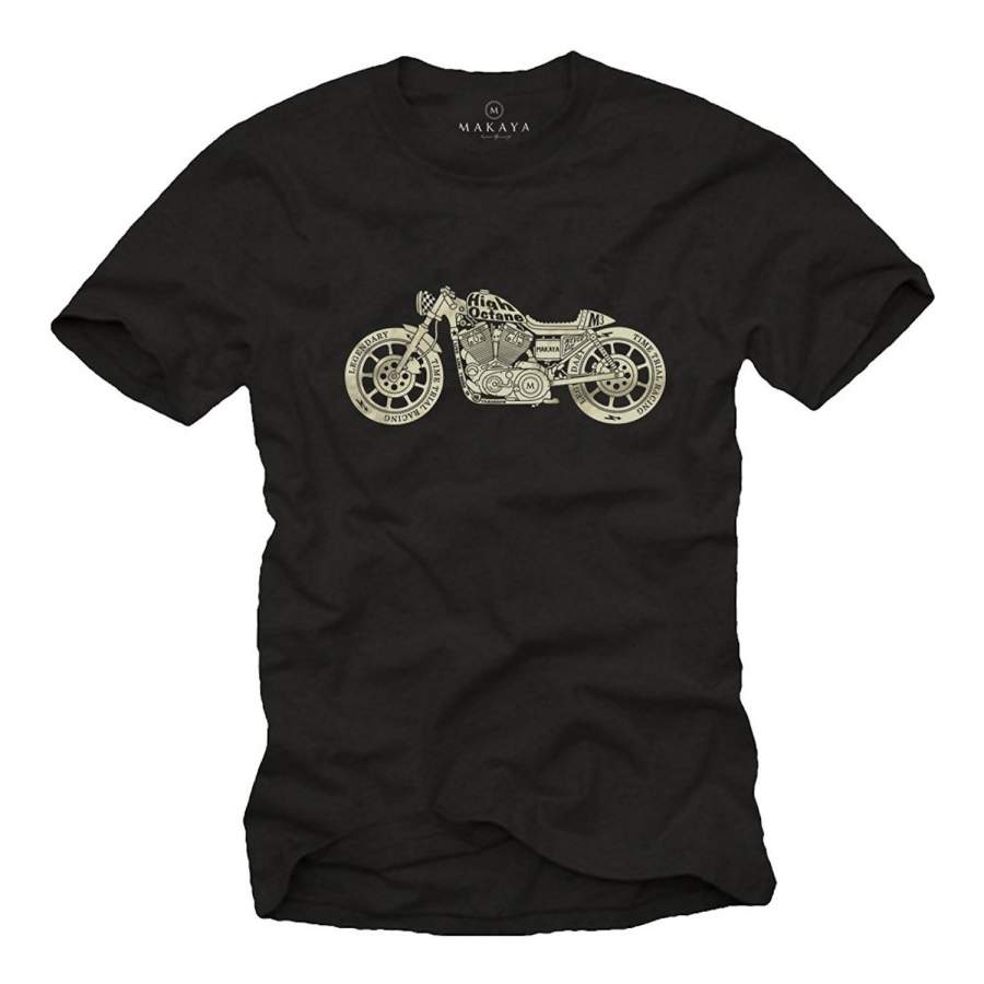 Mens Motorbike Accessoies Vintage Motorcycle T-shirt Men’s Cool Summer Round Neck T-shirt