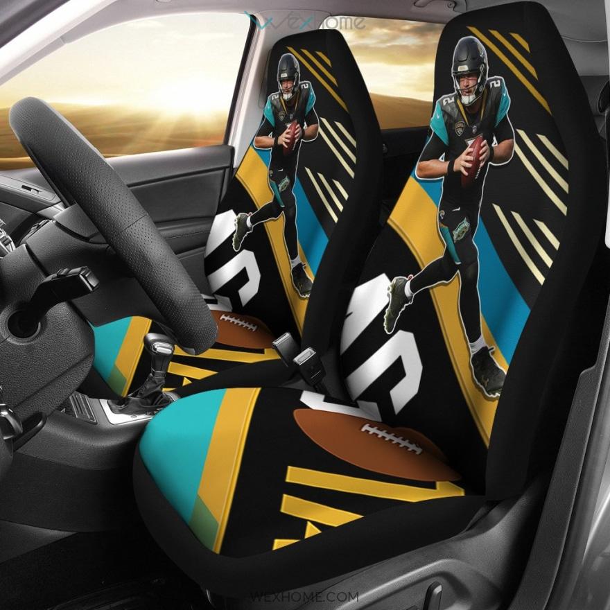 Jacksonville Jaguars Football Car Seat Covers | Jags Player 2 Artwork Patterns Seat Covers