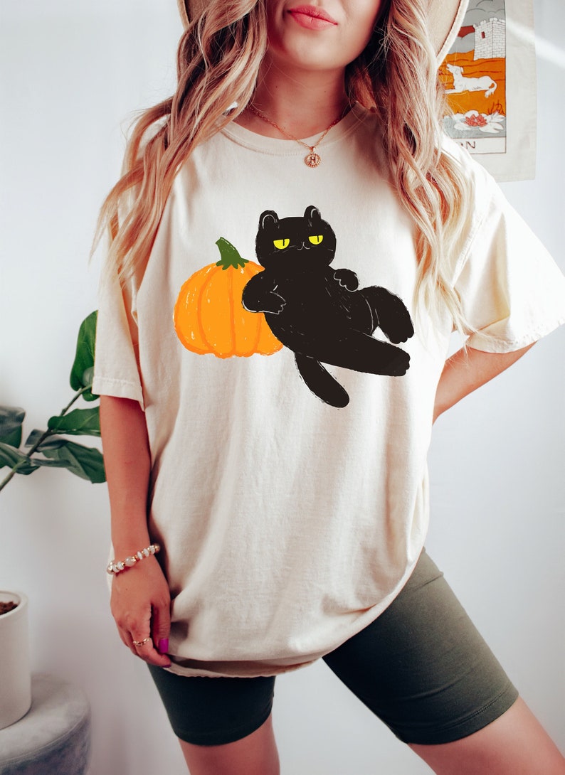 Comfort Colors Pumpkin Cat Shirt,Halloween Sweatshirt,Funny Halloween Shirt,Halloween Shirt,Halloween Pumpkin Shirt,Cat Lover Tee,Halloween - Ideas for Halloween 2024