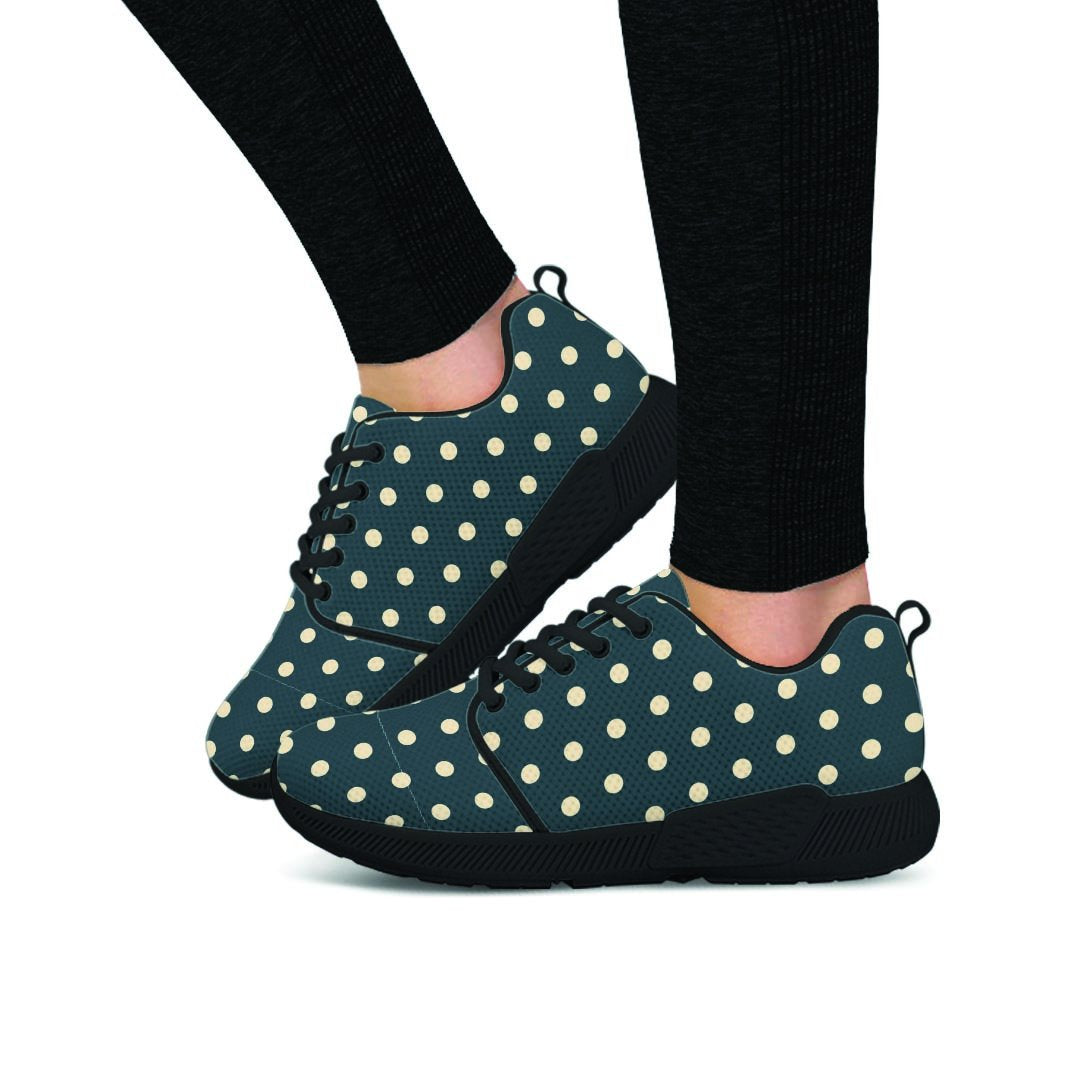 Vintage Black Tiny Polka Dot Women’S Athletic Shoes