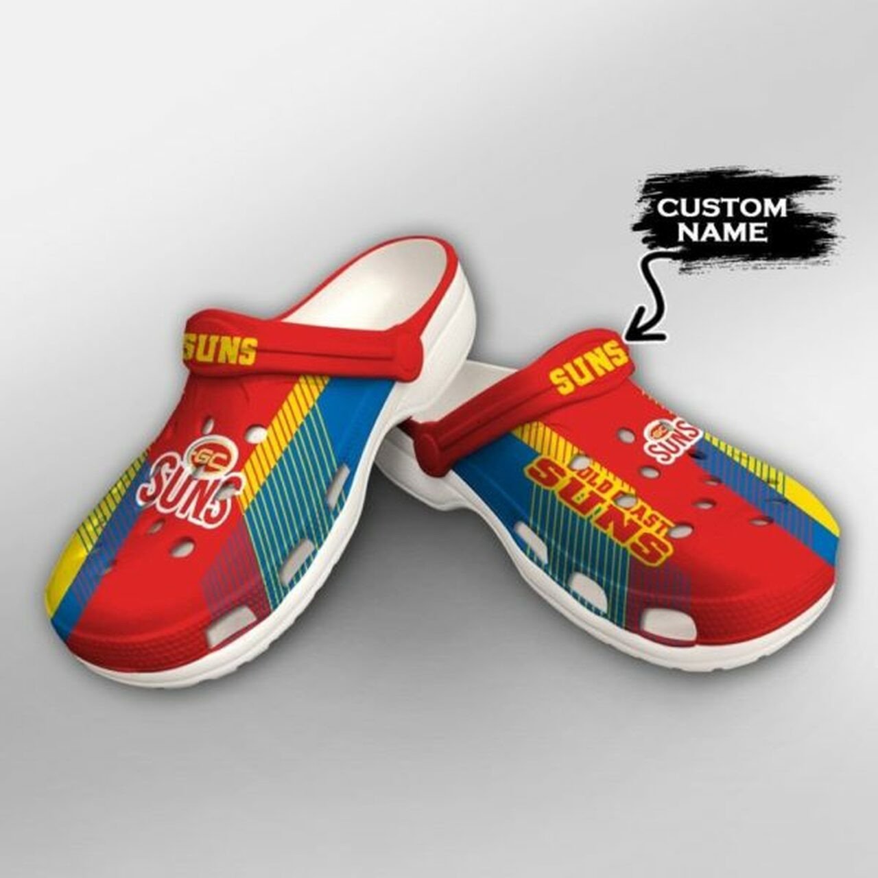 Gold Coast Suns Hot Color Custom Name Crocss Crocband Clog Comfortable Water Shoes