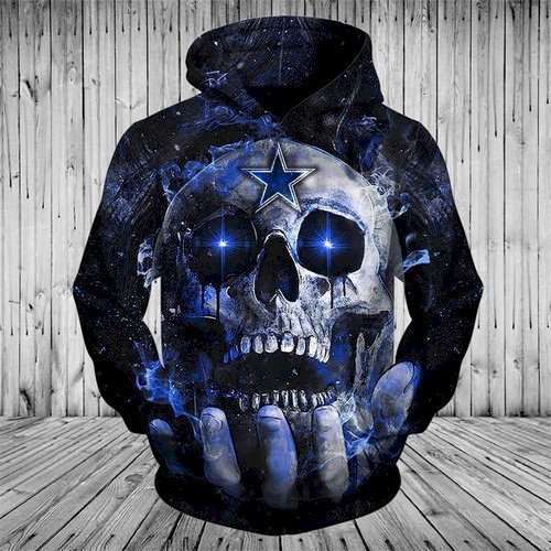 Dallas Cowboys Skull /  68 Unisex 3D Hoodie Gift For Fans