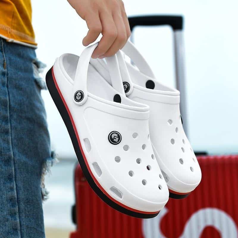 White Crocs Shoes For Men Women Birt …