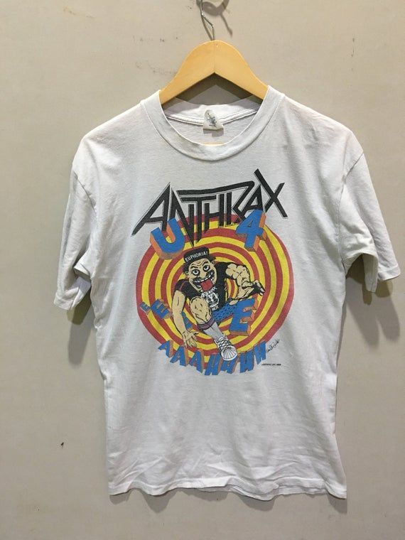 Vintage Rare Anthrax Step Inside Road To Euphoria Tour 1988 Band Concert Metallica Slayer Megadeth Dio Iron Maiden Motorhead Shirt