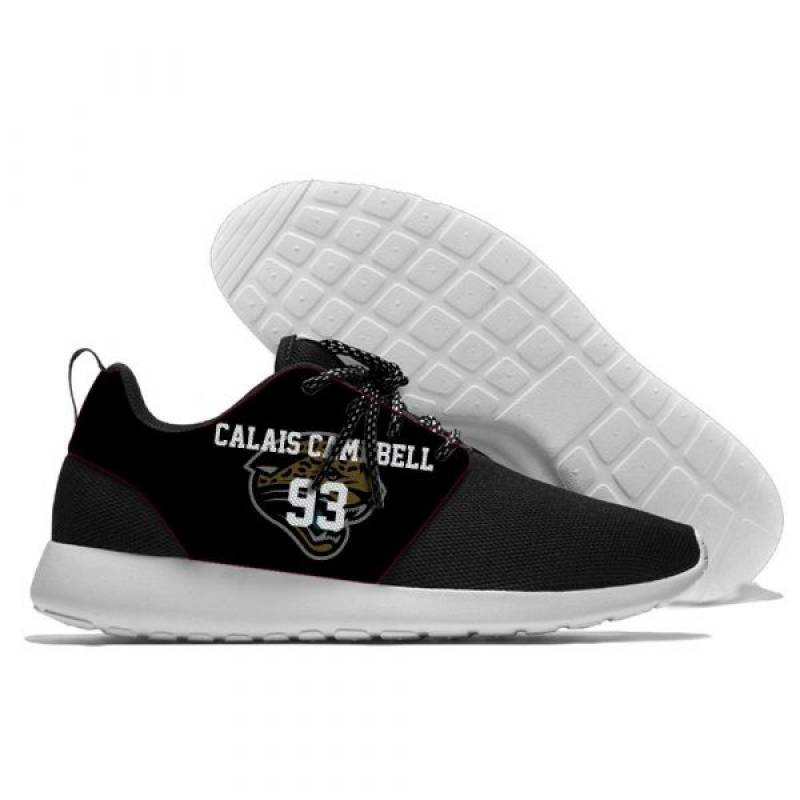 Calais Campbell 93 – Mens And Womens Jacksonville Jaguars Lightweight Sneakers, Jaguars Running Shoes